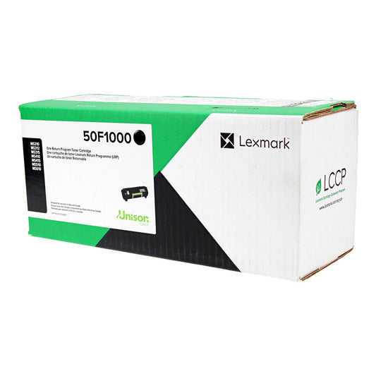 Lexmark (50F1000) Toner Cartridge, Black 1.5K Yield, Return Program