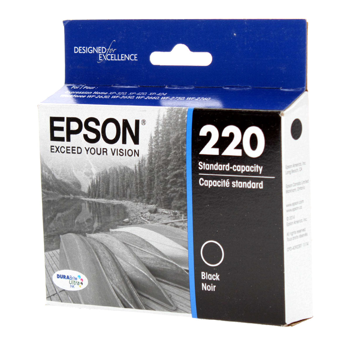 Epson 220 (T220120) Inkjet, Black 175 Yield