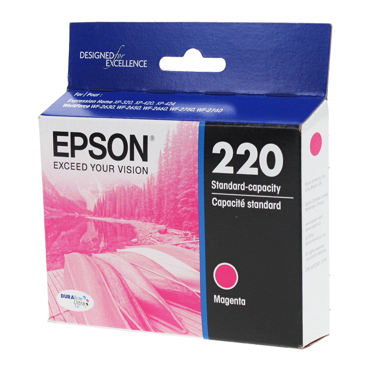 Epson 220 (T220320) Inkjet, Magenta 165 Yield