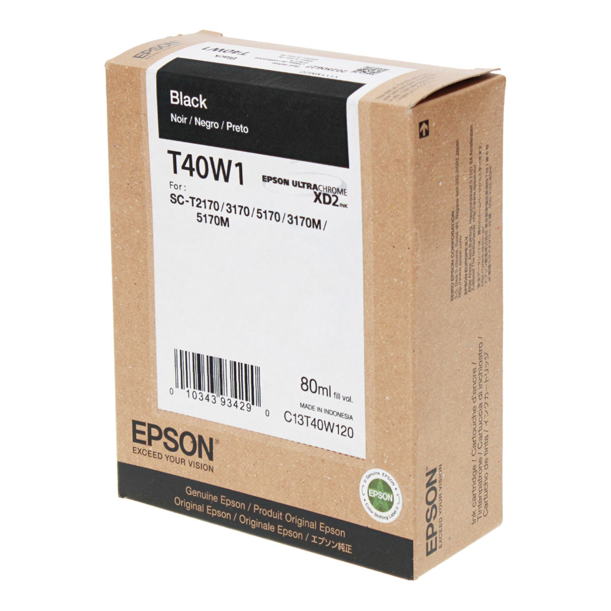 Epson (T40W120) Toner Cartridge, Black 80 Ml