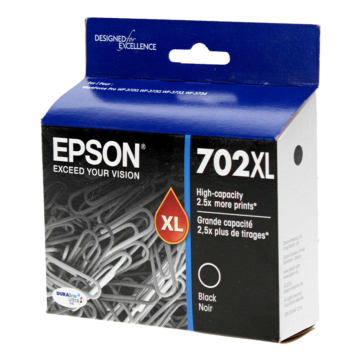 Epson 702XL (T702XL120) Inkjet, Black 1.1K High Yield