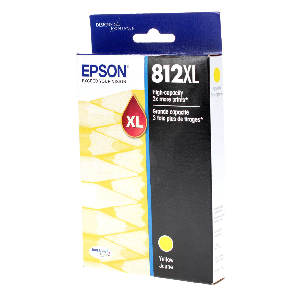 Epson T812XL (T812XL420) InkJet Cartridge, Yellow 1.1K Ultra High Yield