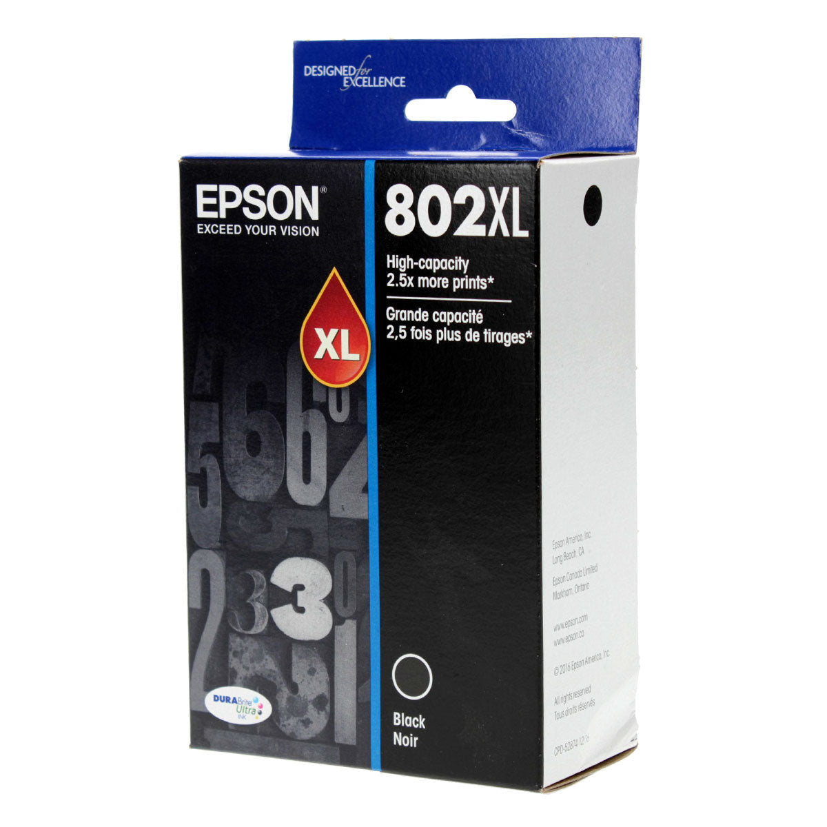 Epson 802XL (T802XL120) Inkjet, Black 2.6K High Yield