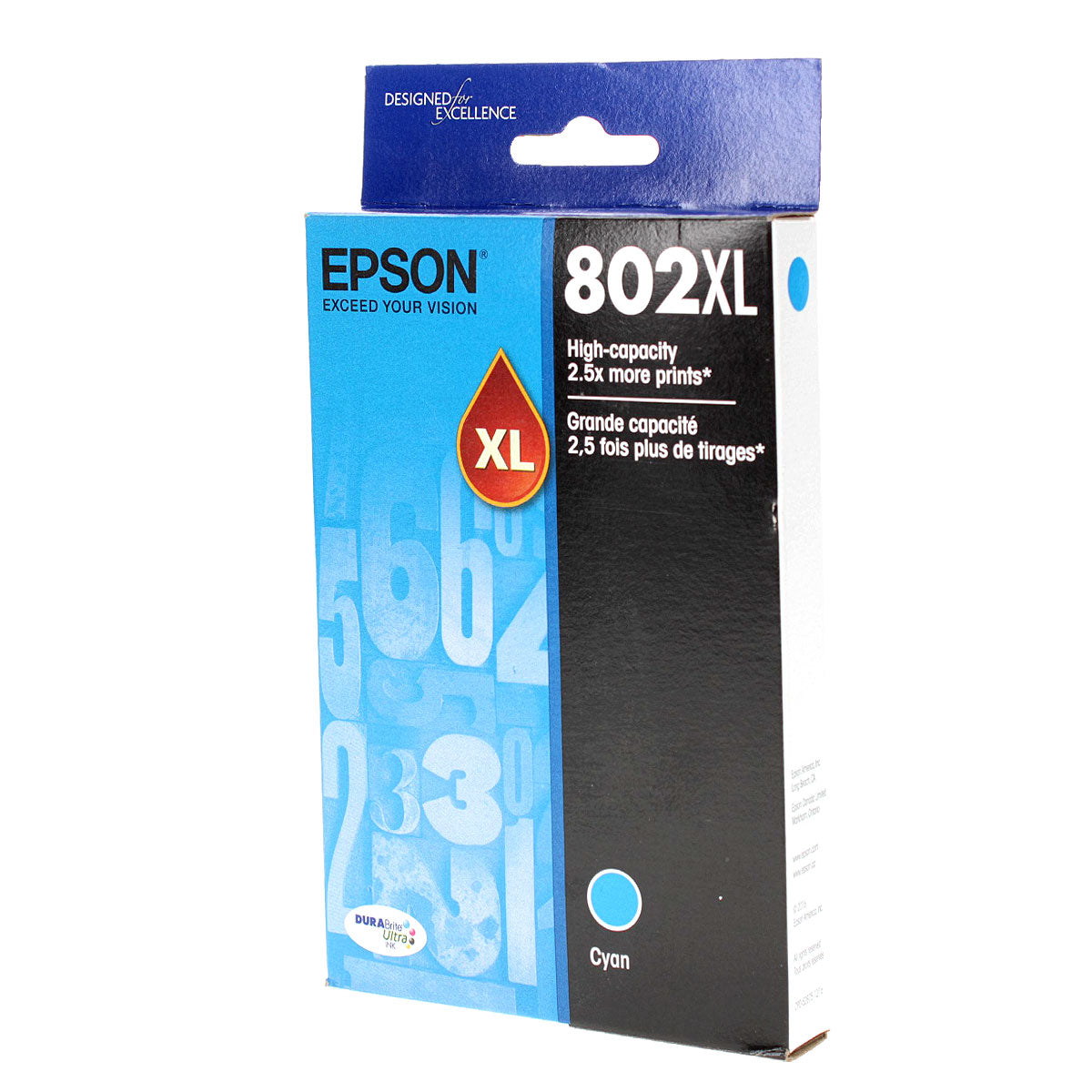 Epson 802XL (T802XL220) Inkjet, Cyan 1.9K High Yield