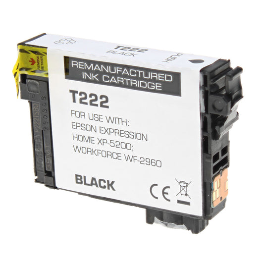 Epson 222 Remanufactured Toner Cartridge Black 210 Yield