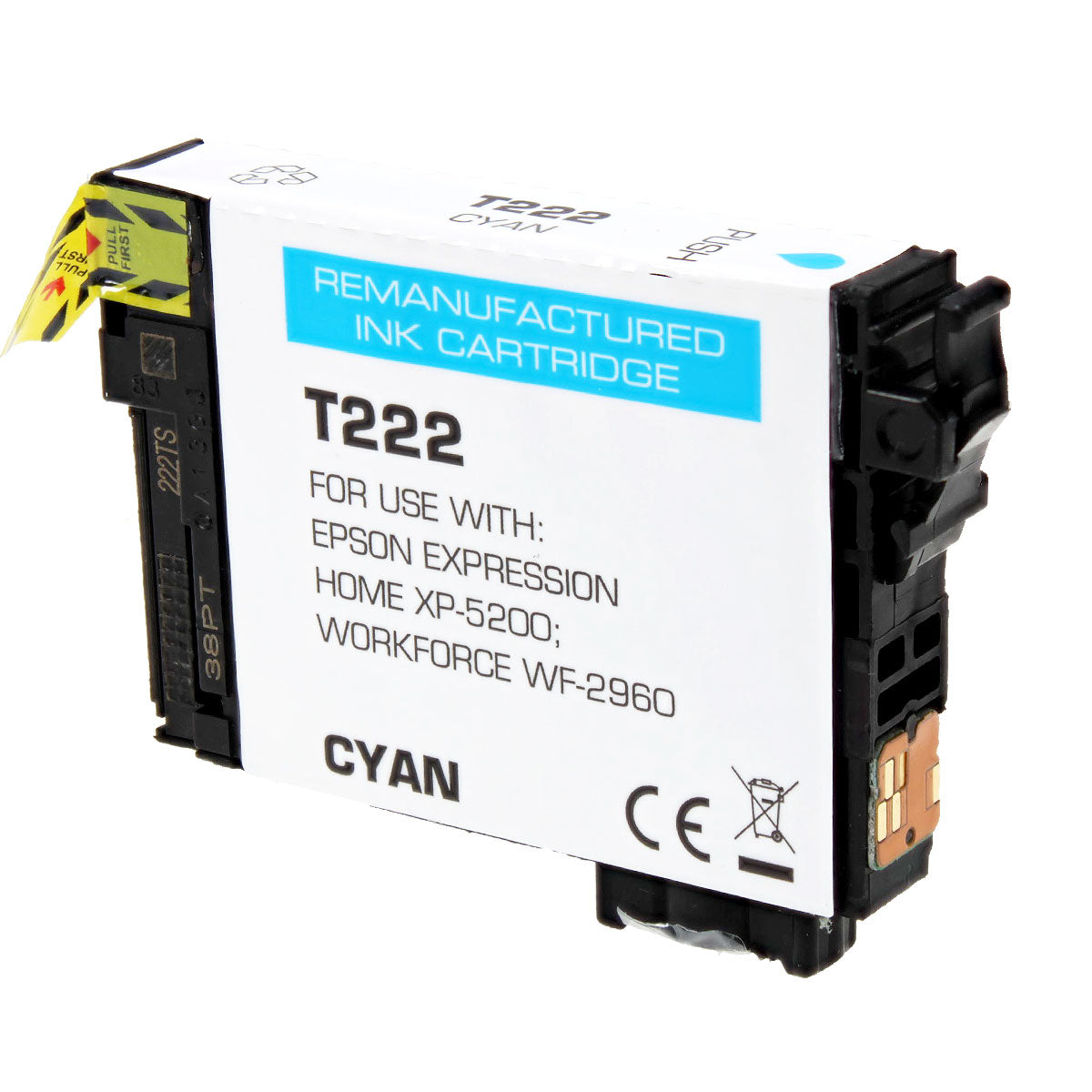 Epson 222 Remanufactured Toner Cartridge Cyan 185 Yield