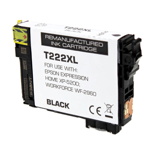 Epson 222XL Remanufactured Toner Cartridge Black 450 High Yield
