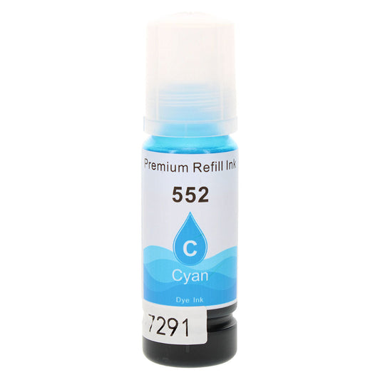 Epson 552 Remanufactured Toner Cartridge Cyan 6.2K Yield Ink Bottle