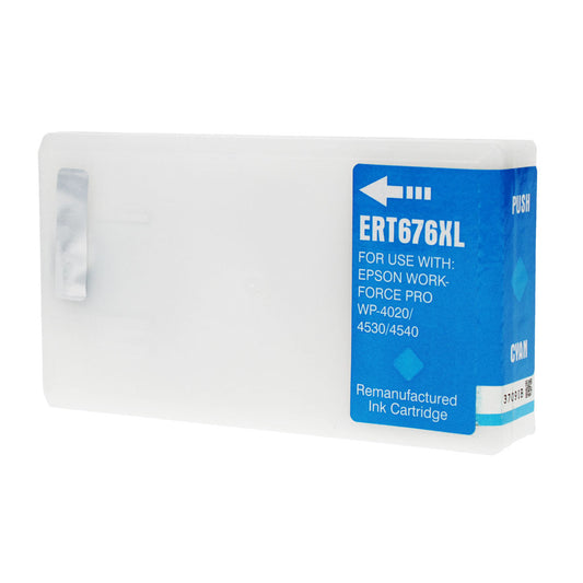 Epson 676XL Remanufactured Toner Cartridge Cyan 1.2K High Yield
