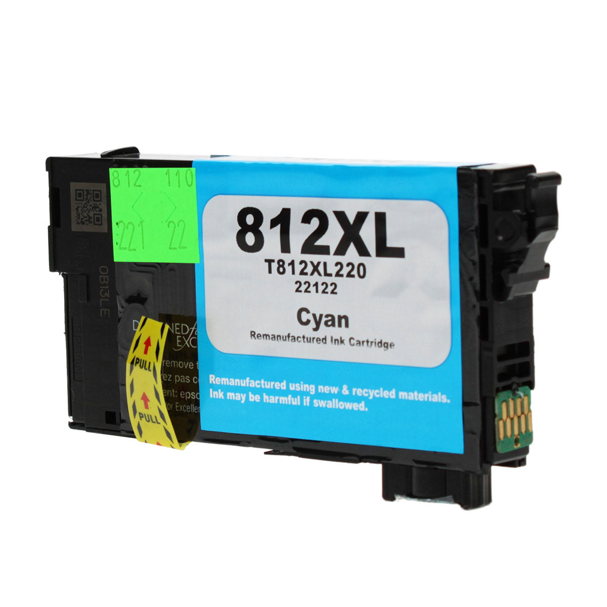 Epson 812XL Remanufactured Toner Cartridge Cyan 1.1K Ultra High Yield