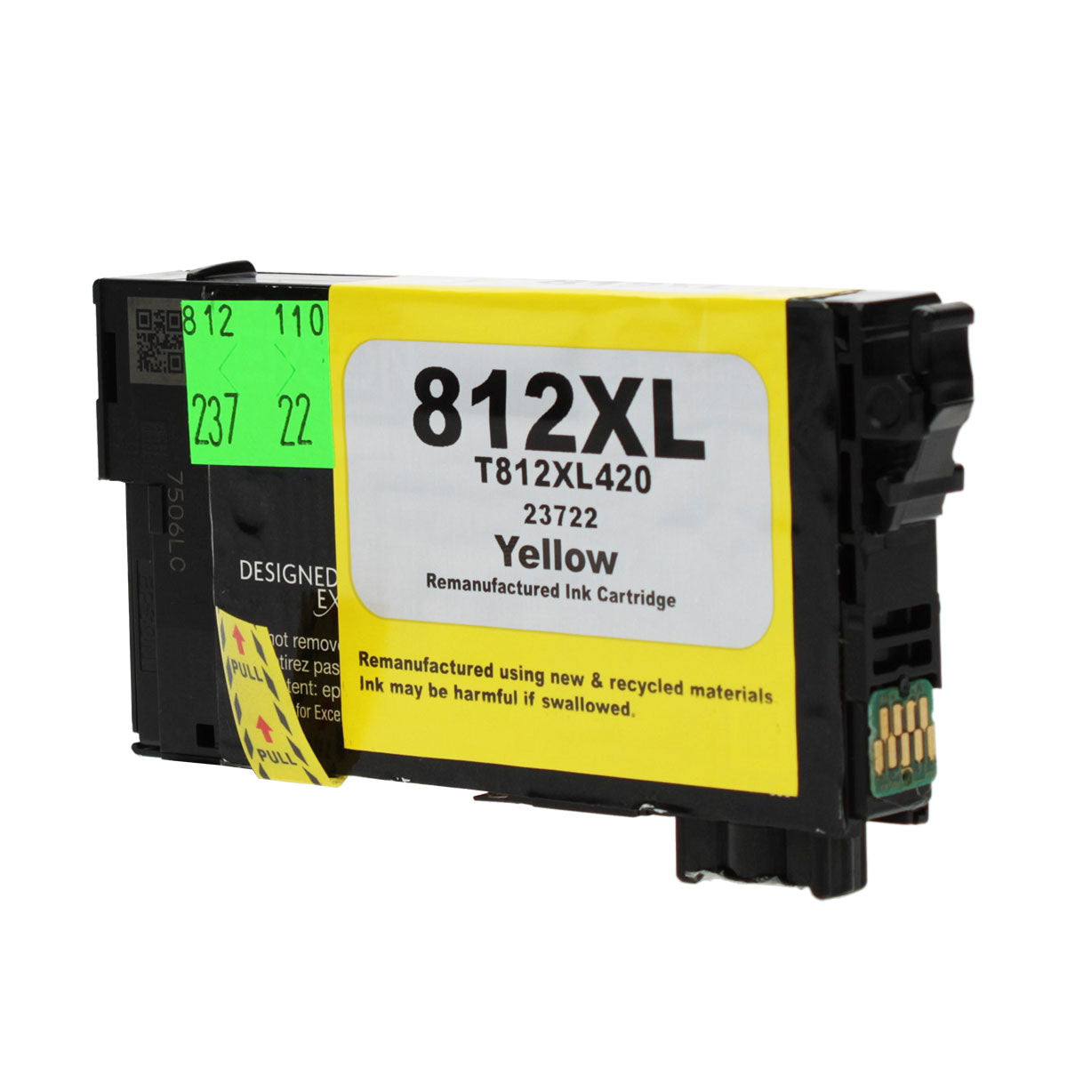 Epson 812XL Remanufactured Toner Cartridge Yellow 1.1K Ultra High Yield