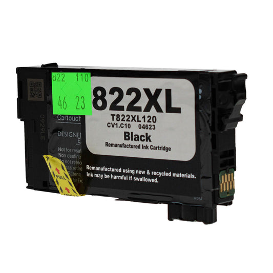Epson 822XL Remanufactured Toner Cartridge Black 1.1K High Yield