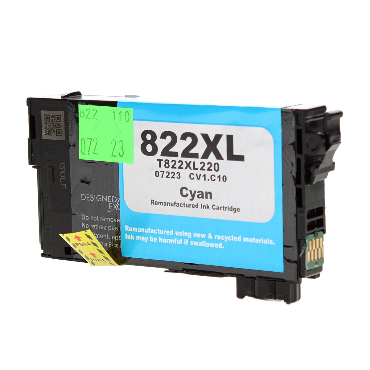 Epson 822XL Remanufactured Toner Cartridge Cyan 1.1K High Yield