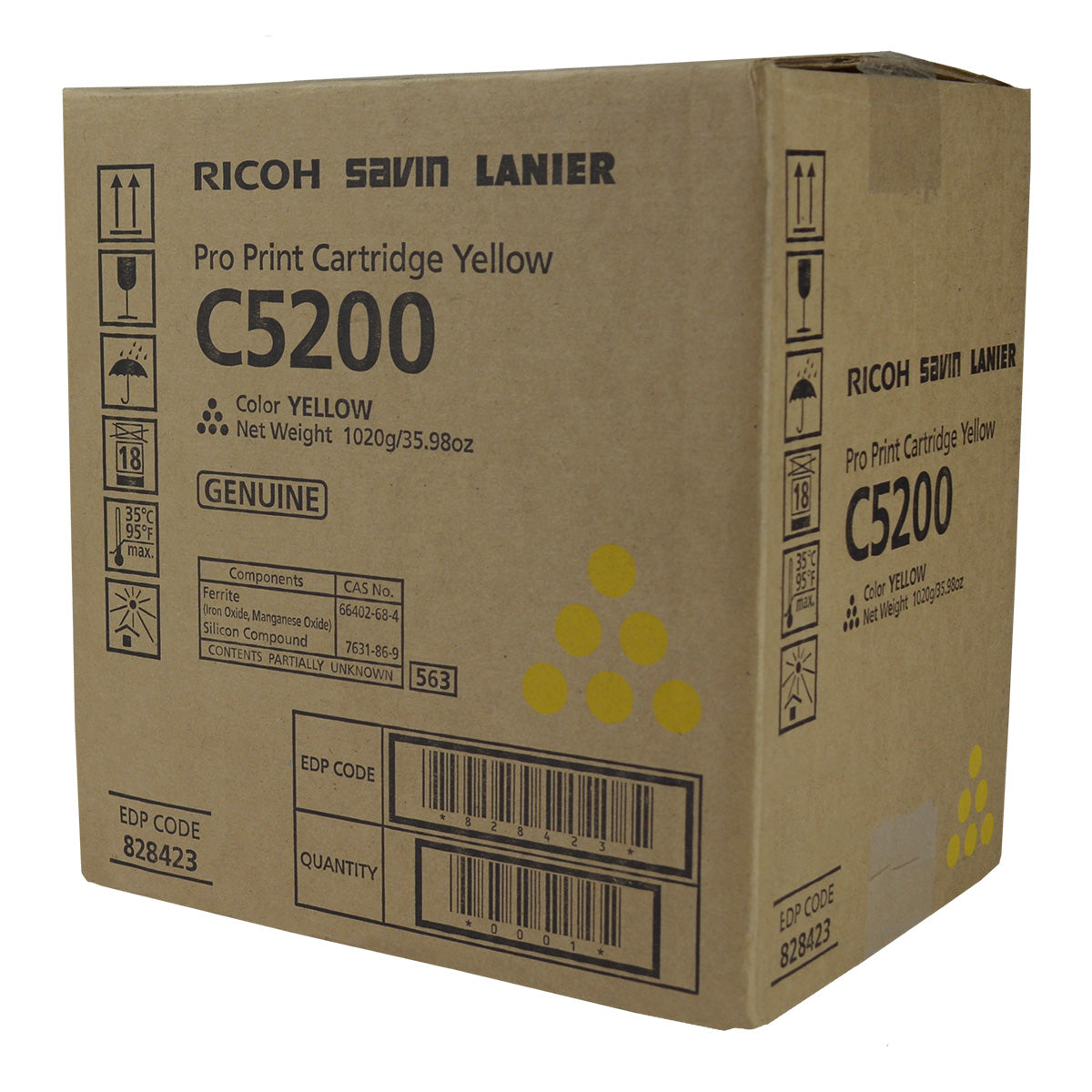 Ricoh (828423) Toner Cartridge, Yellow 24K Yield