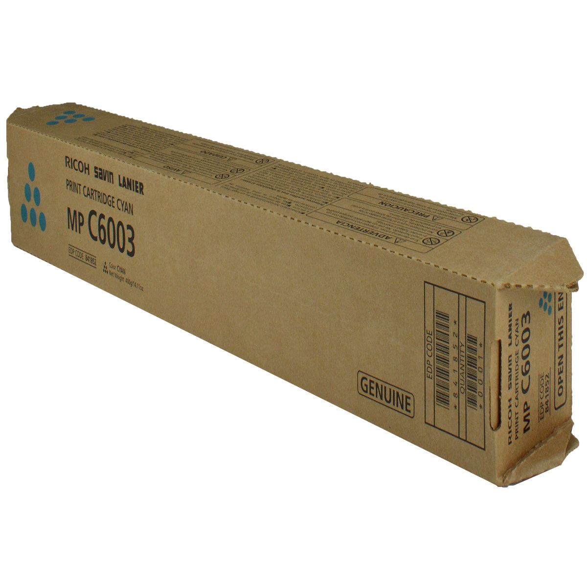 Ricoh (841852) Toner Cartridge, Cyan 22.5K Yield