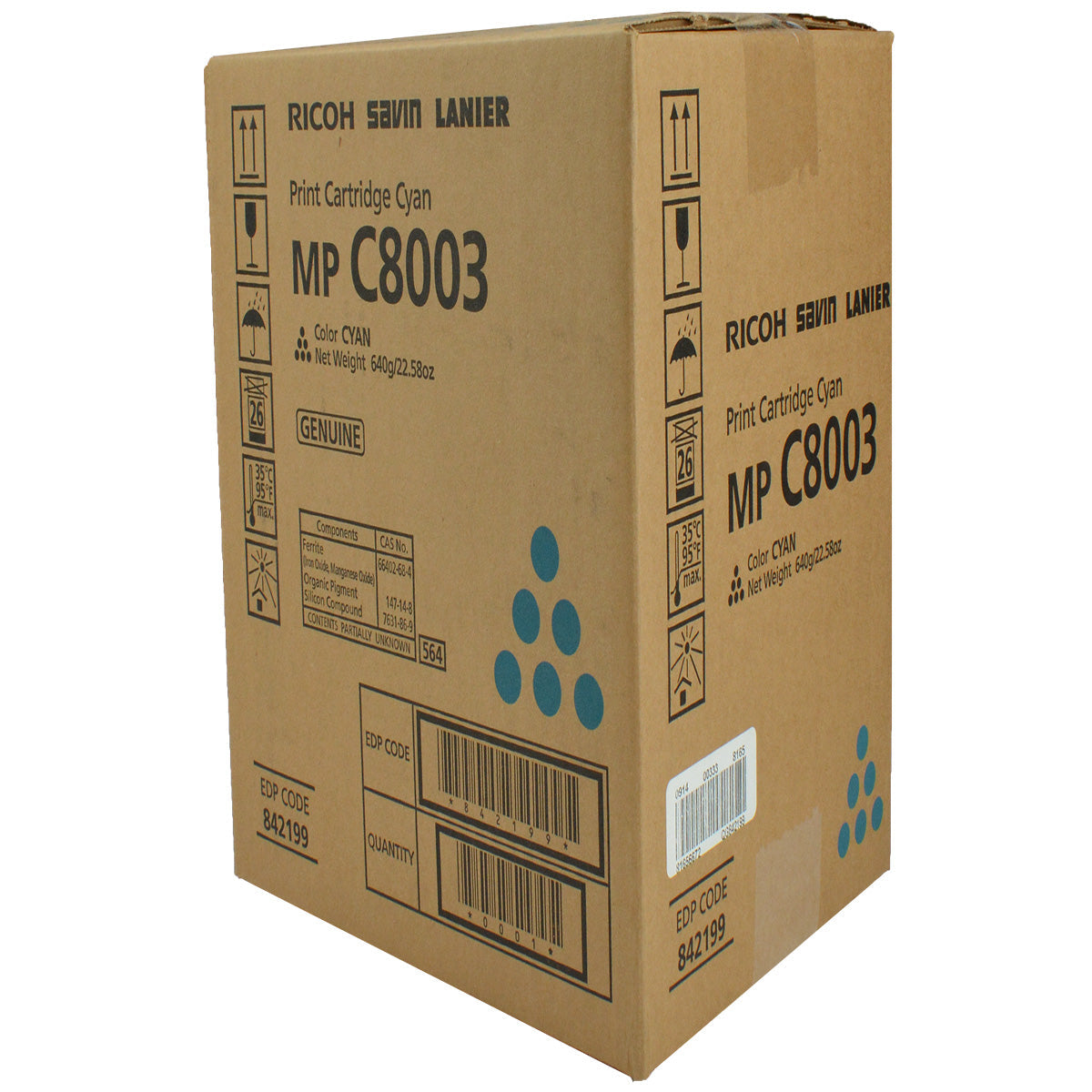Ricoh (842199) Toner Cartridge, Cyan 26K Yield