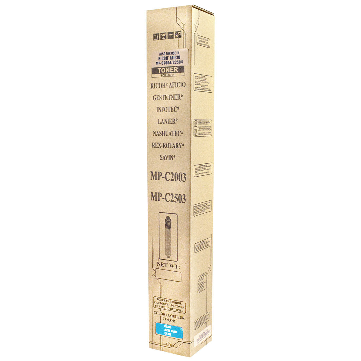 Ricoh MP C2503 Remanufactured Toner Cartridge Cyan 9.5K High Yield