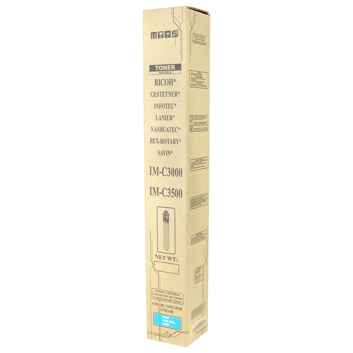 Ricoh IM C3500 Remanufactured Toner Cartridge Cyan 19K Yield