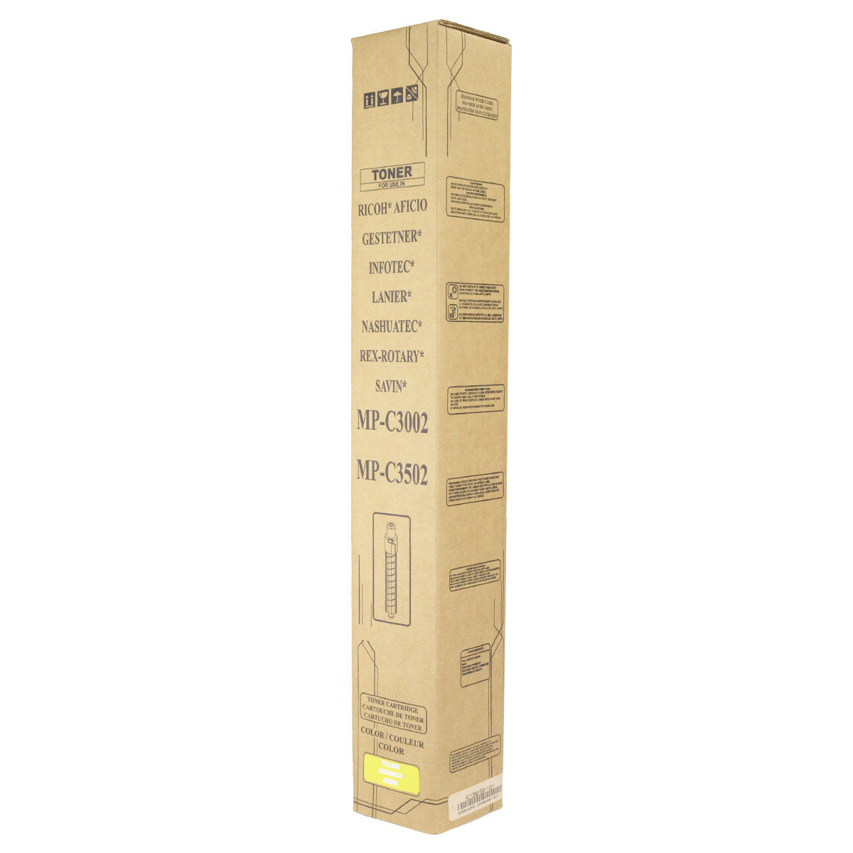 Ricoh MP C3502 Remanufactured Toner Cartridge Yellow 18K Yield