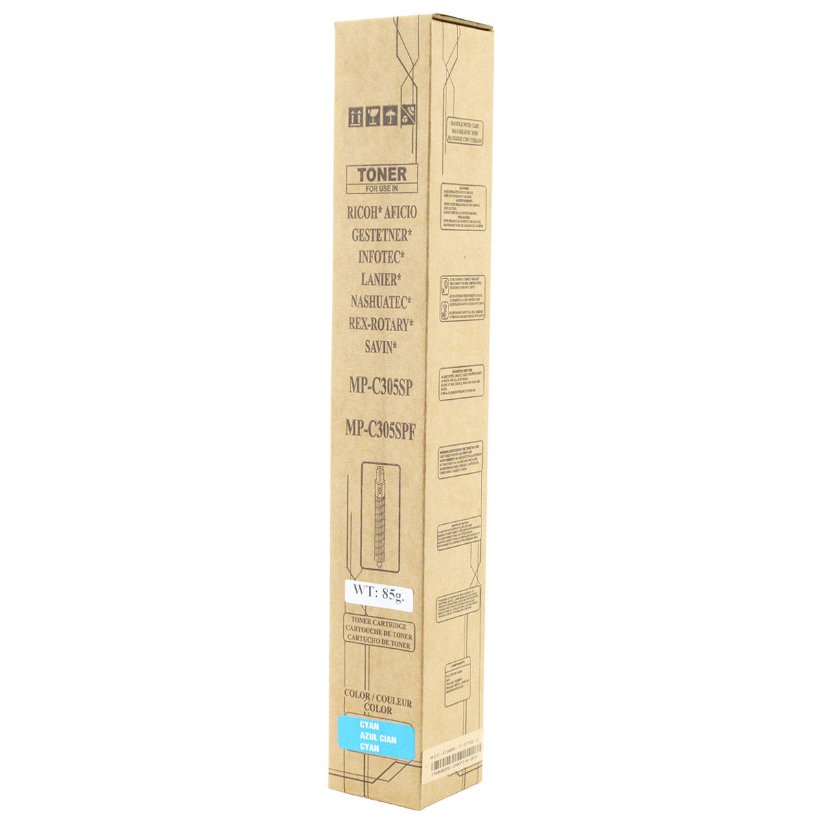 Ricoh MP C305 Remanufactured Toner Cartridge Cyan 4K Yield