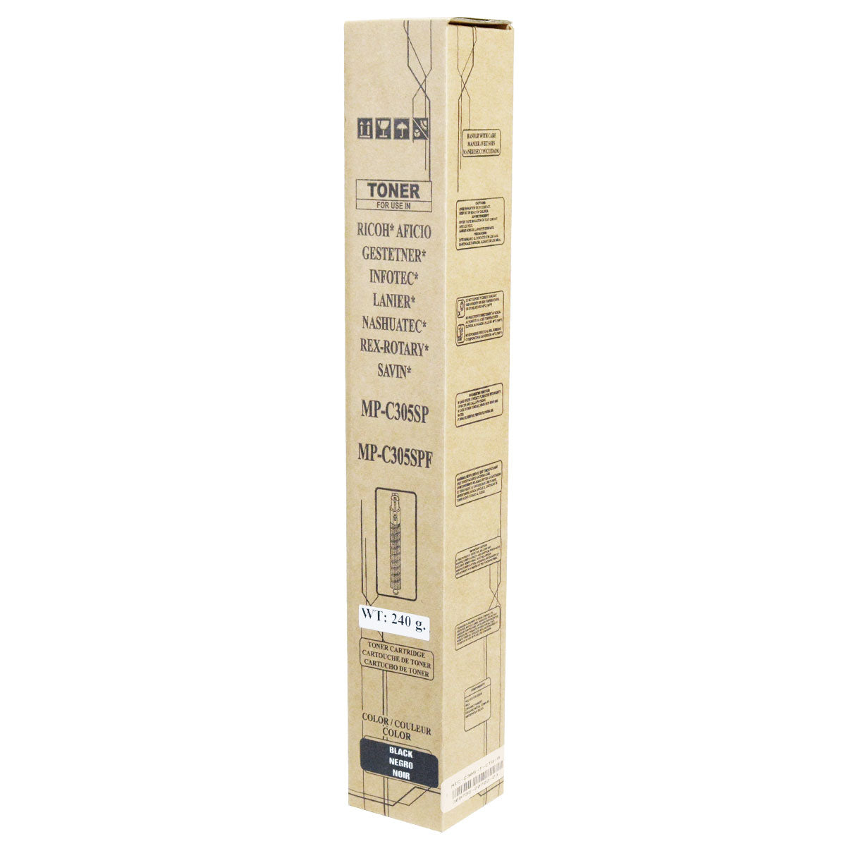 Ricoh MP C305H Remanufactured Toner Cartridge Black 12K Yield