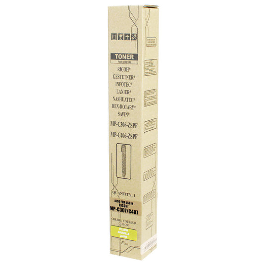 Ricoh MP C406 Remanufactured Toner Cartridge Yellow 6K Yield