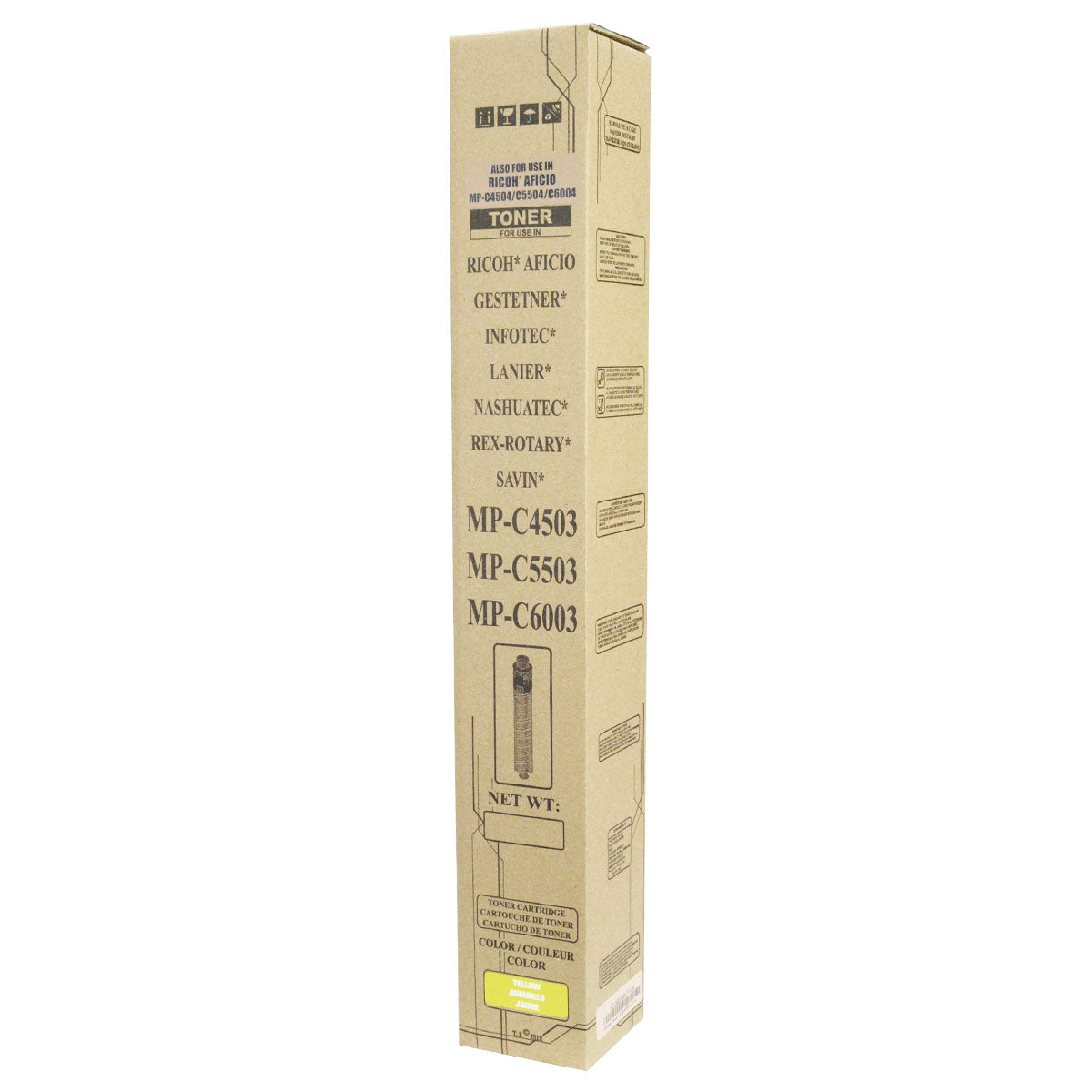 Ricoh MP C6003 Remanufactured Toner Cartridge Yellow 22.5K Yield