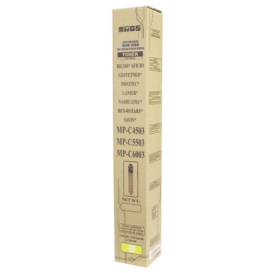 Ricoh MP C6003 Remanufactured Toner Cartridge Yellow 22.5K Yield