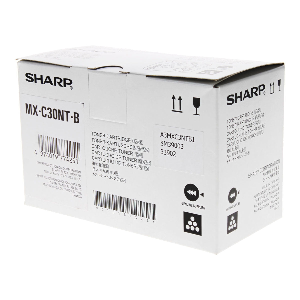 Sharp MX-C30NTB Toner Cartridge, Black 6K Yield