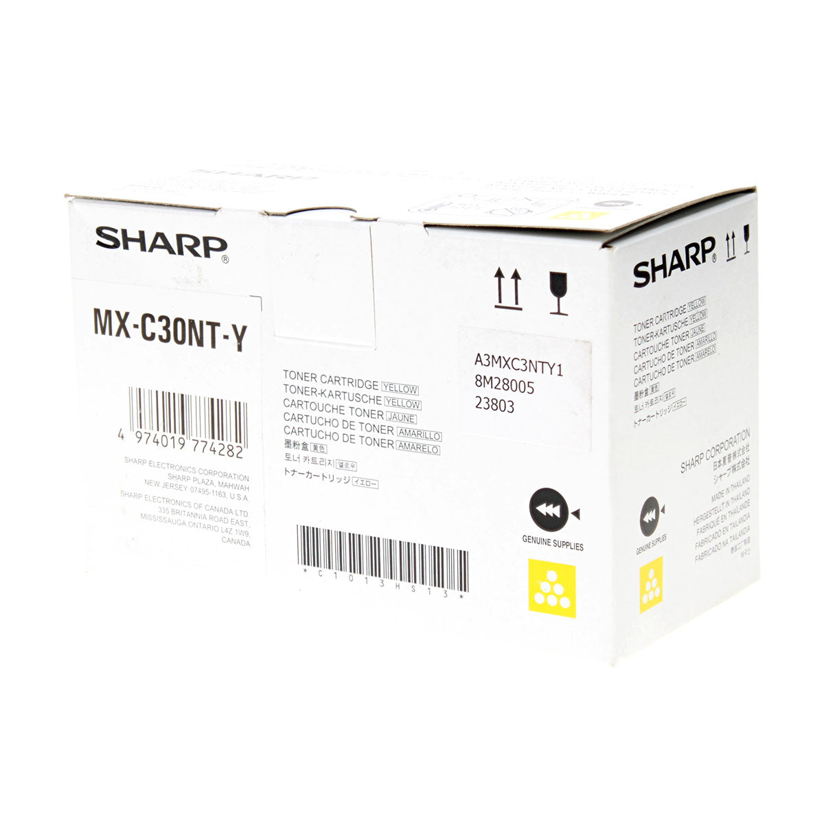 Sharp MX-C30NTY Toner Cartridge, Yellow 6K Yield