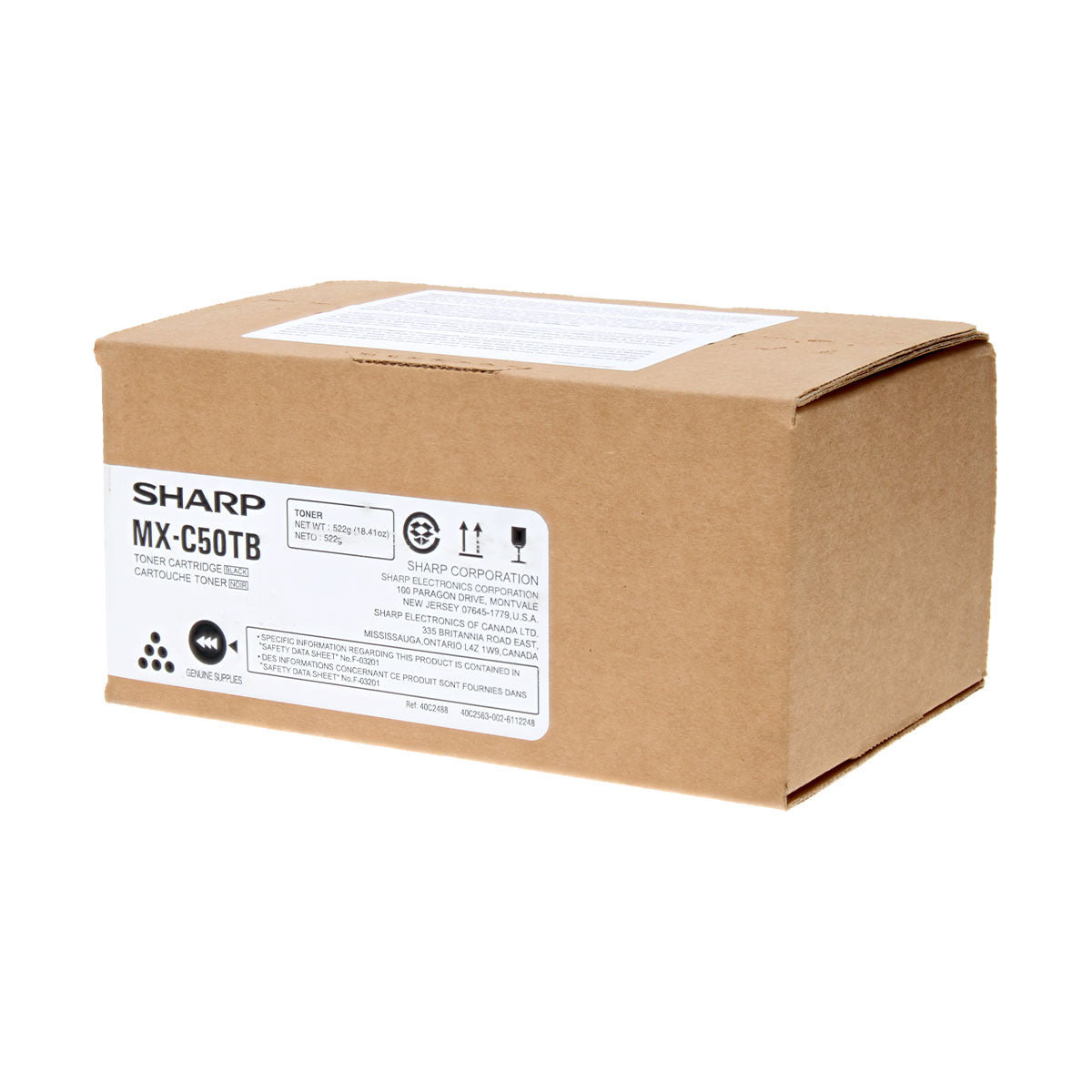 Sharp MX-C50TB Toner Cartridge, Black 20K Yield