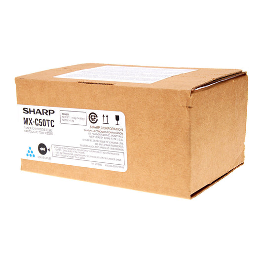 Sharp (MX-C50TC) Toner Cartridge, Cyan 13K Yield