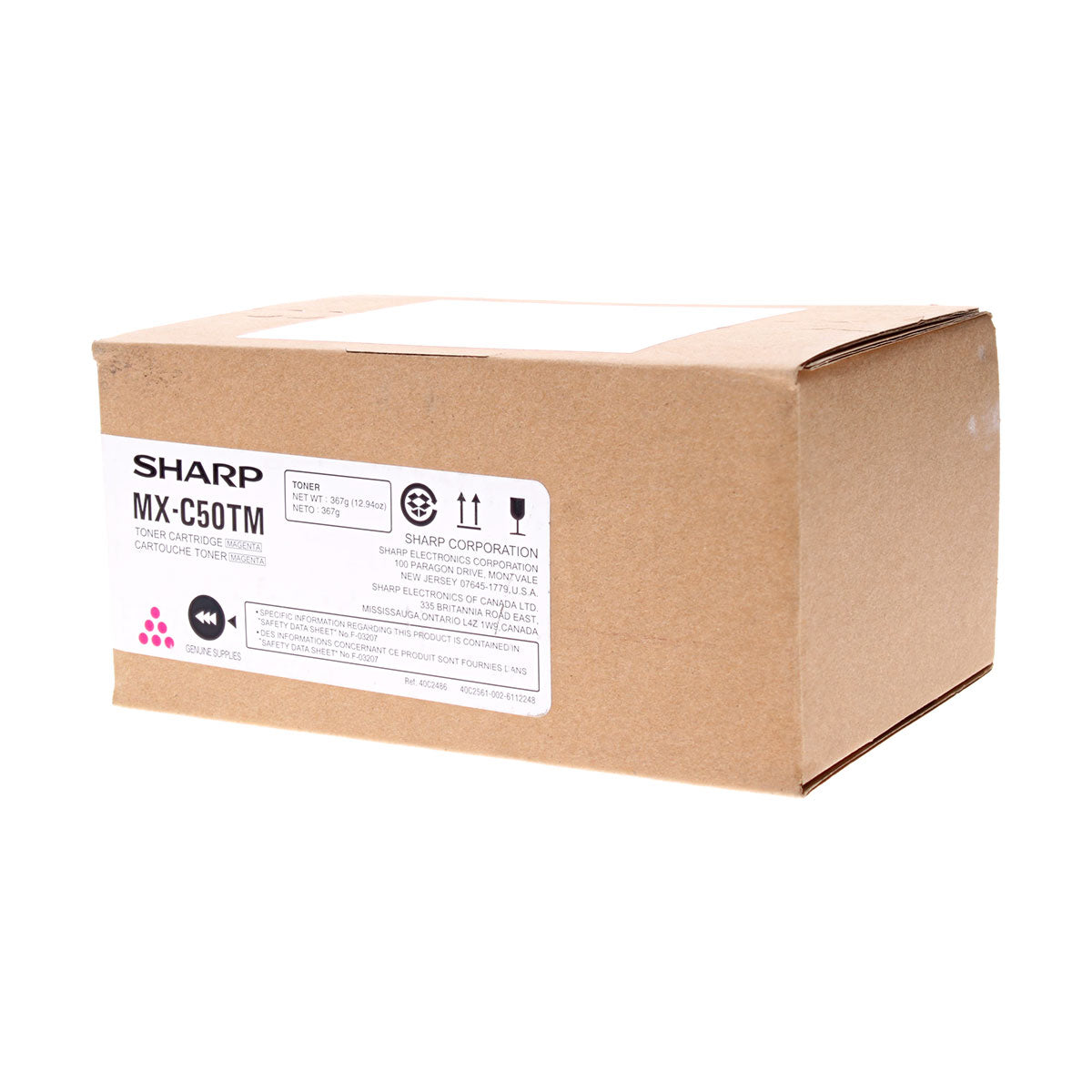 Sharp (MX-C50TM) Toner Cartridge, Magenta 13K Yield