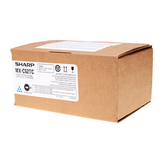 Sharp . (MX-C52TC) Toner Cartridge, Cyan 14.2K Yield