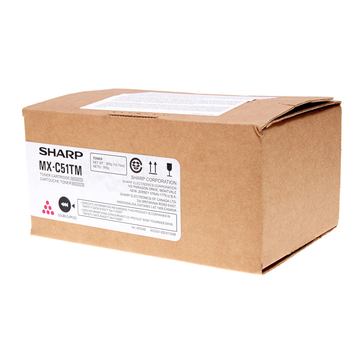 Sharp (MX-C51TM) Toner Cartridge, Magenta 10K Yield