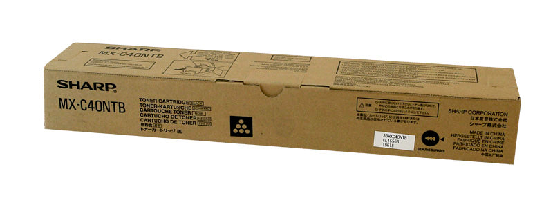 Sharp MX-C40NTB Toner Cartridge, Black 10K Yield