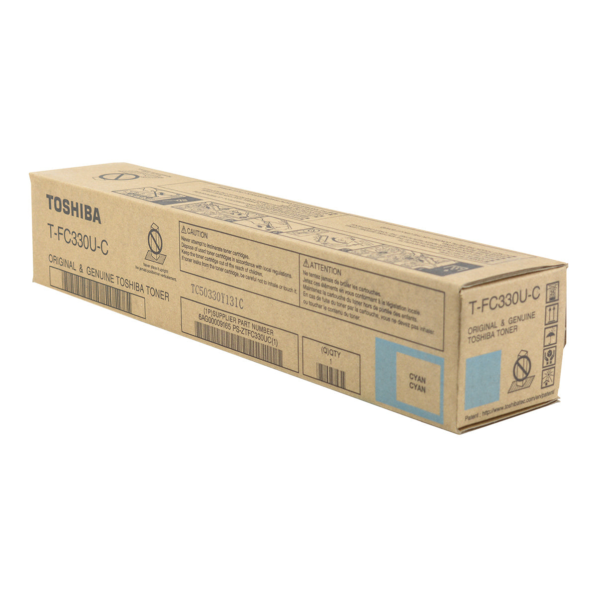 Toshiba T-FC330U-C (TFC330UC) Toner Cartridge, Cyan 17.4K Yield