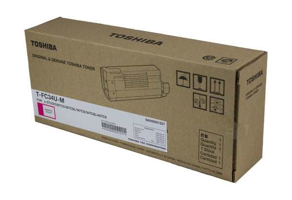 Toshiba T-FC34U-M (TFC34UM) Toner Cartridge, Magenta 11.5K Yield