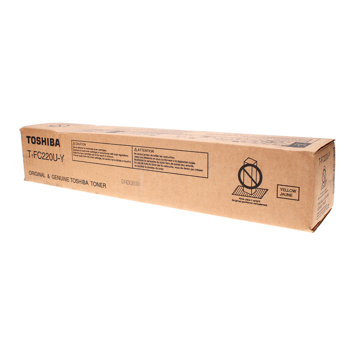 Toshiba T-FC220U-Y (TFC220UY) Toner Cartridge, Yellow 38K Yield