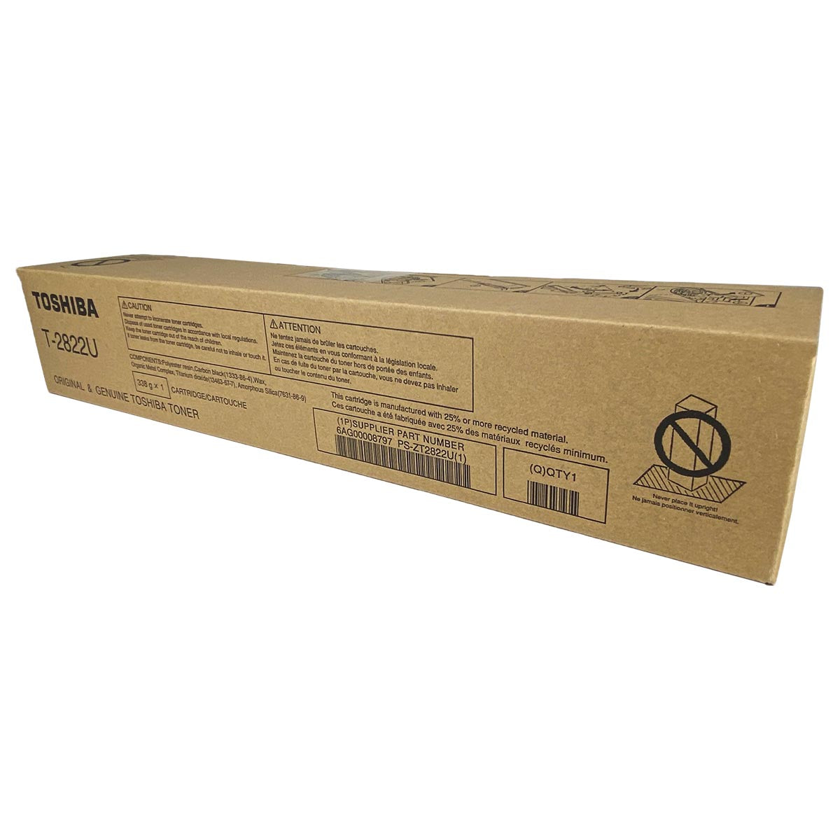 Toshiba T-2822U (T2822U) Toner Cartridge, Black 17.5K Yield
