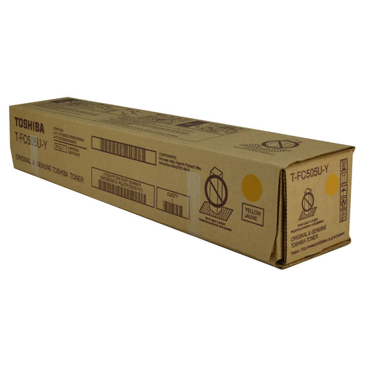 Toshiba T-FC505U-Y (TFC505UY) Toner Cartridge, Yellow 33.6K Yield