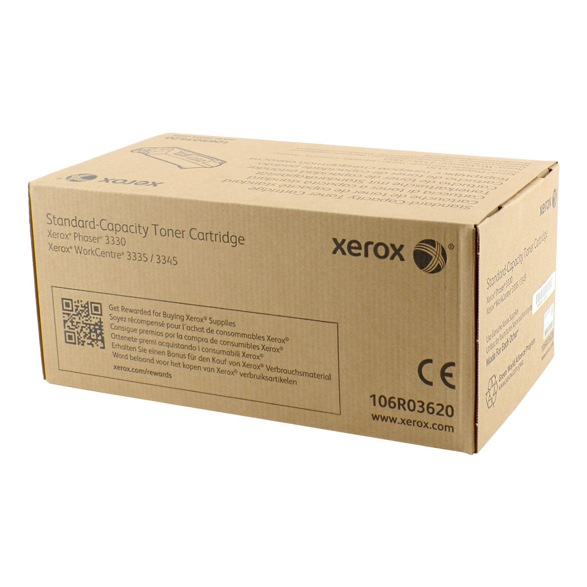 Xerox 106R03620 (106R3620) Toner Cartridge, Black 2.6K Yield