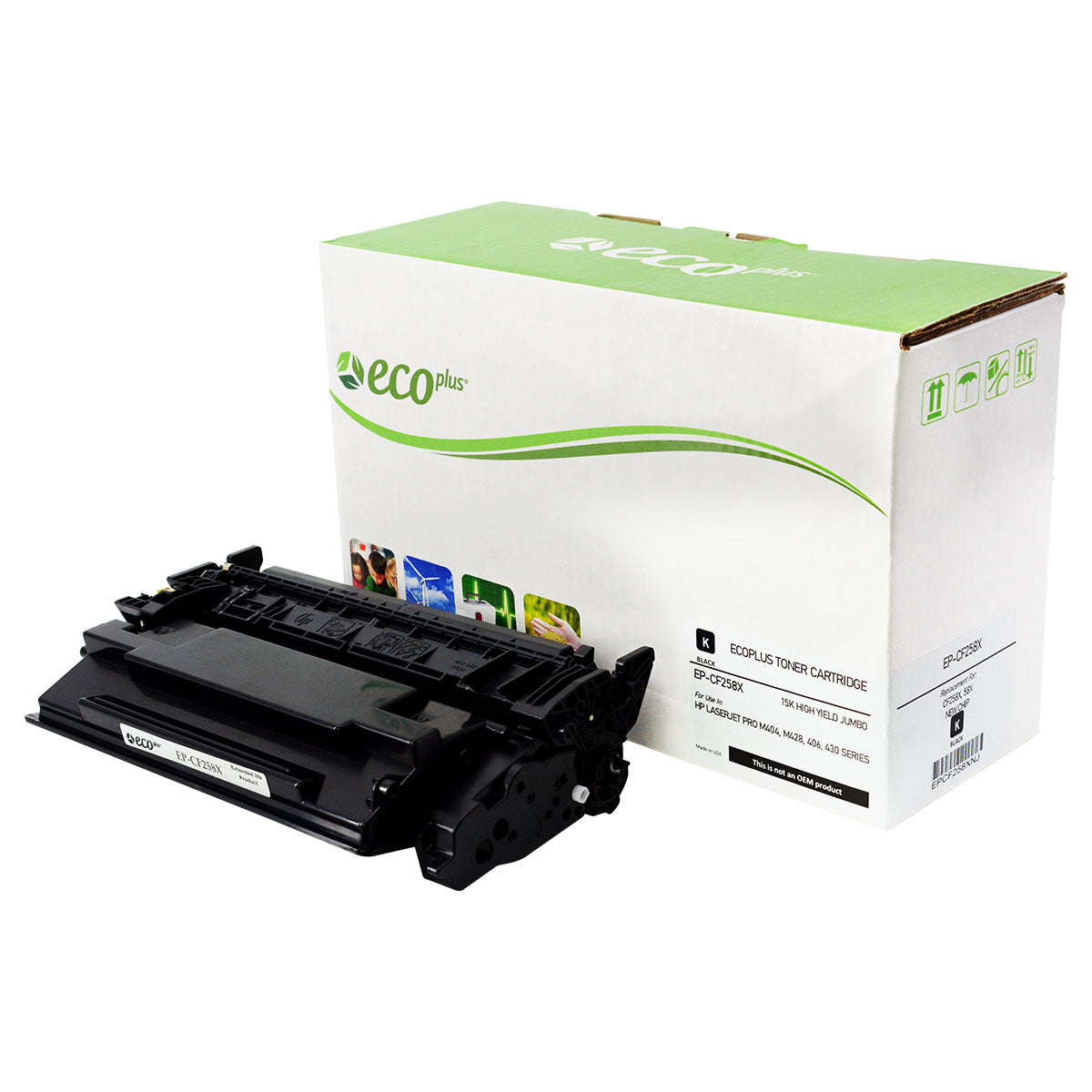 HP 58X Remanufactured Toner Cartridge Black 15K High Yield Jumbo (New Chip)