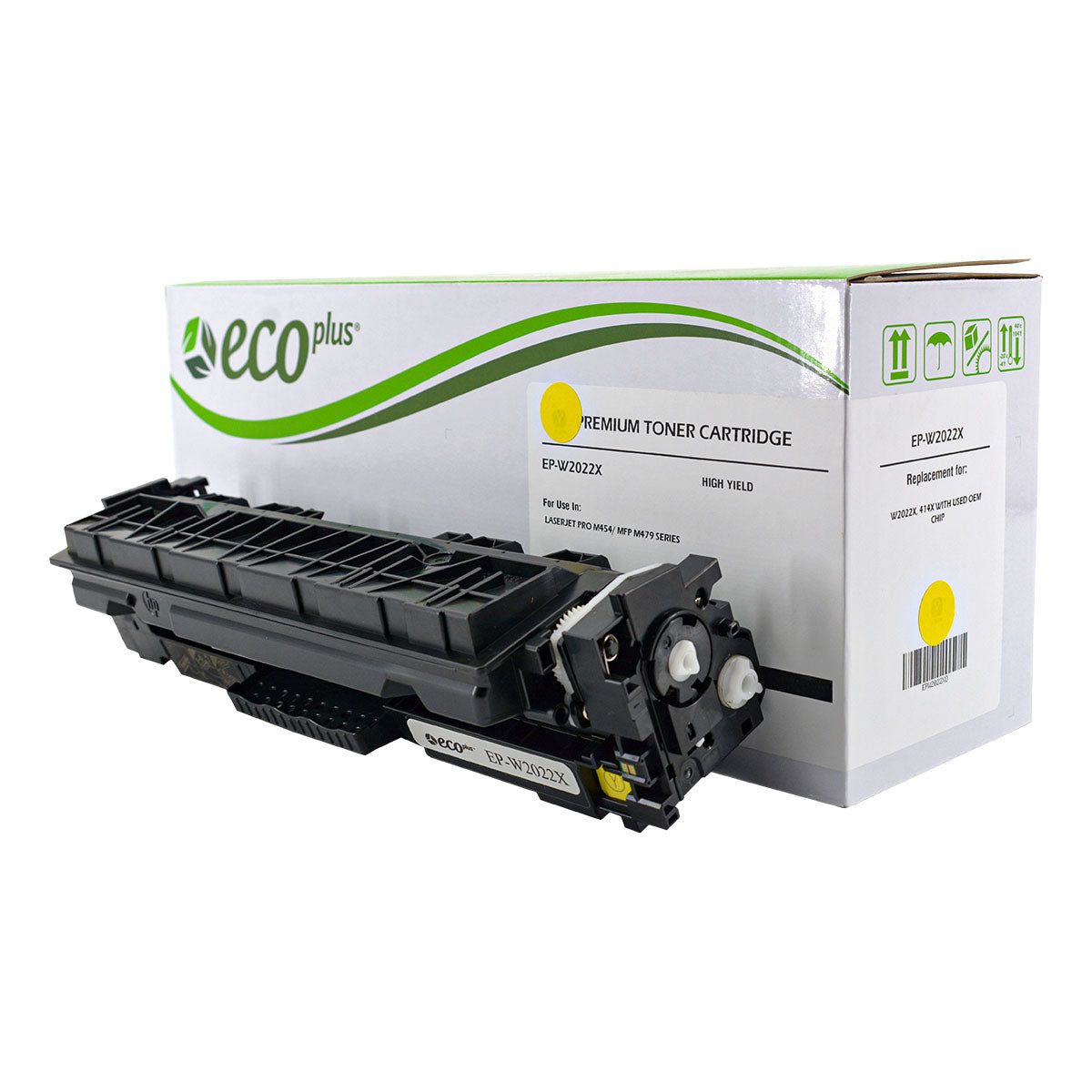 HP 414X Remanufactured Toner Cartridge Yellow 6K High Yield (Used Chip)