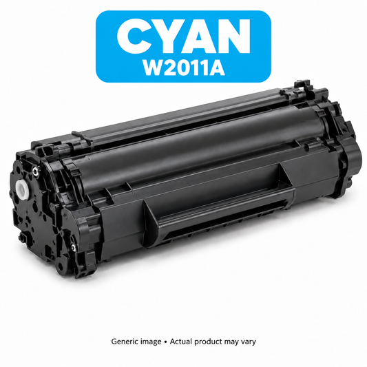 Cyan W2011A remanufactured toner - generic image; actual product may vary