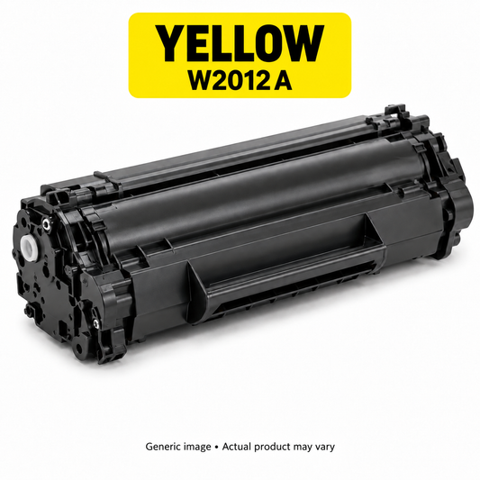Yellow W2012A remanufactured toner - generic image; actual product may vary